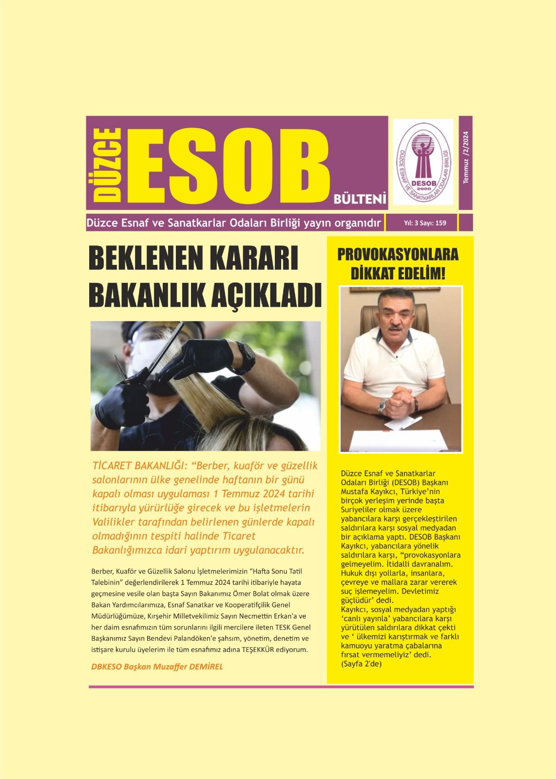 DESOB BÜLTENİ 159. SAYI