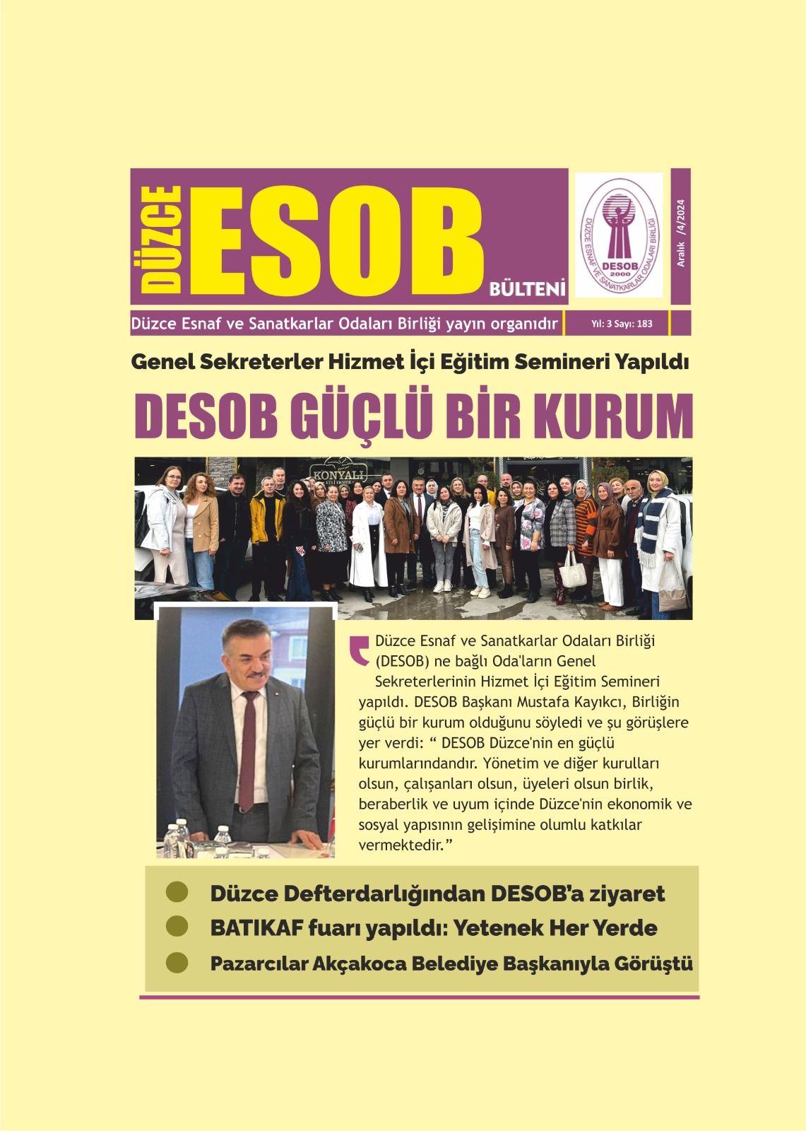 DESOB BÜLTEN 183.SAYI
